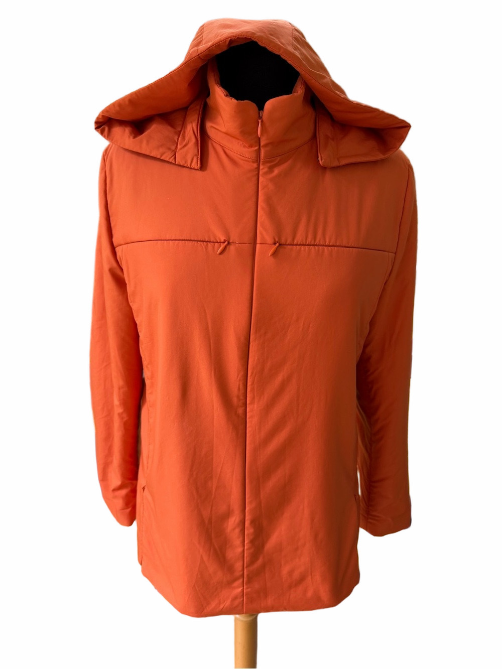 Allegri Donna Orange Puffer Jacket 3/4 Zip Up Size IT 42 US 6 WindBreaker Hoodie